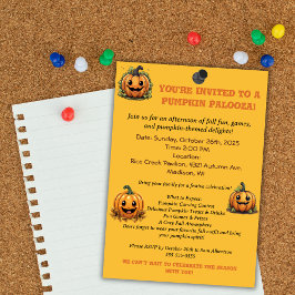 Pumpkin Palooza Party Inbjudningar