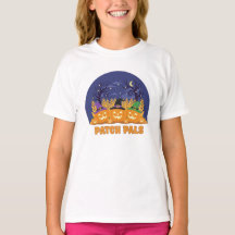 Pumpkin Pals Halloween T-Shirt - Cute Smiling Tee