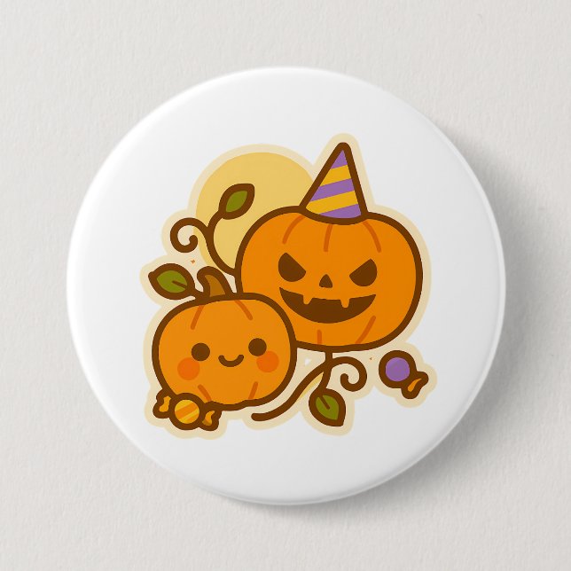 Pumpkin Pals - Kawaii Halloween Knapp (Framsida)