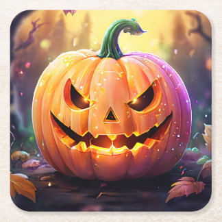 Pumpkin, Pappra Tallrikar Underlägg Papper Kvadrat