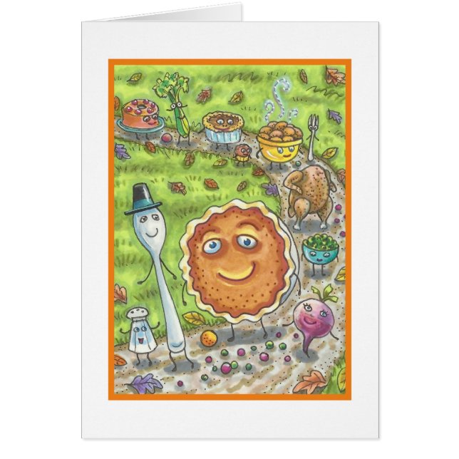 PUMPKIN PARAD THANKSGIVING PAJ GREETARD B OBS KORT (Framsidan)