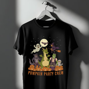 Pumpkin Party Crew - Cute Halloween Monsters Squad T Shirt