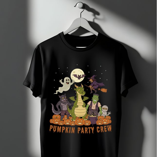 Pumpkin Party Crew - Cute Halloween Monsters Squad T Shirt (Skapare uppladdad)