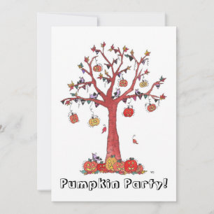Pumpkin Party Halloween Inbjudningar