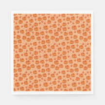 Pumpkin party napkins