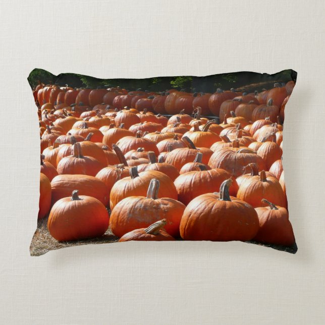 Pumpkin Patch Autumn Harvest Photography Prydnadskudde (Framsidan)