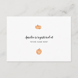 Pumpkin Patch Baby Shower Infoga Tilläggskort