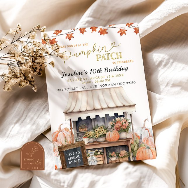 Pumpkin Patch-Barn för alla ålders- och födelsedag Inbjudningar (Skapare uppladdad)