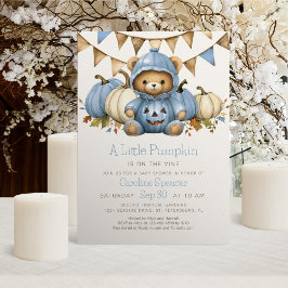 Pumpkin Patch Bear Baby Shower-inbjudan Inbjudningar
