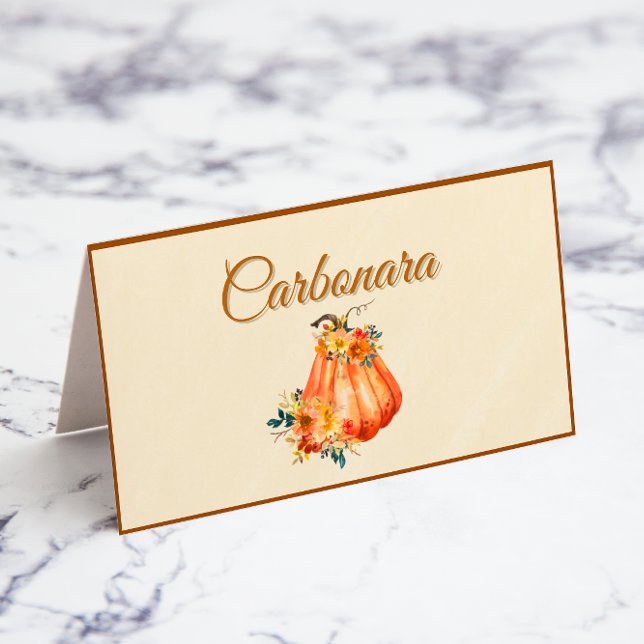 Pumpkin Patch Birthday Food Label Kort (Pumpkin Patch Birthday Food Label)