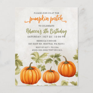 Pumpkin Patch Birthday för budgetfallsförbränd Ora