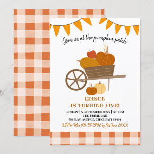 Pumpkin Patch Birthday-inbjudan Inbjudningar