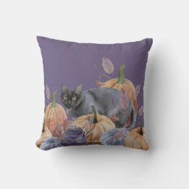 Pumpkin Patch Black Cat Dekorativ kudde