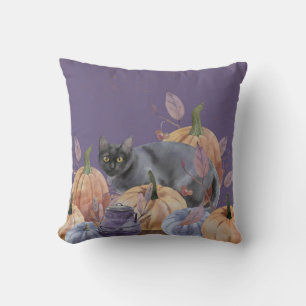Pumpkin Patch Black Cat Dekorativ kudde