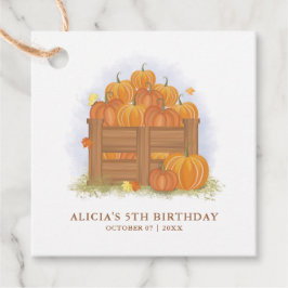 Pumpkin Patch Butterfly Höst löv Birthday Gåvor Etiketter