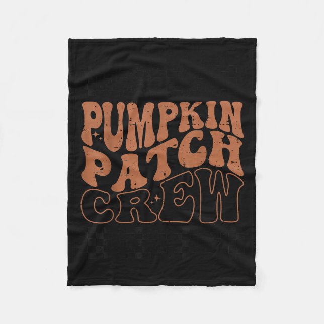 Pumpkin Patch Crew Halloween Pumpkin Patch Fall Fa Fleecefilt (Framsidan)