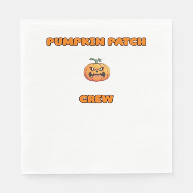 Pumpkin Patch Crew Matching Fall Outfits Classic T Pappersservett (Framsidan)