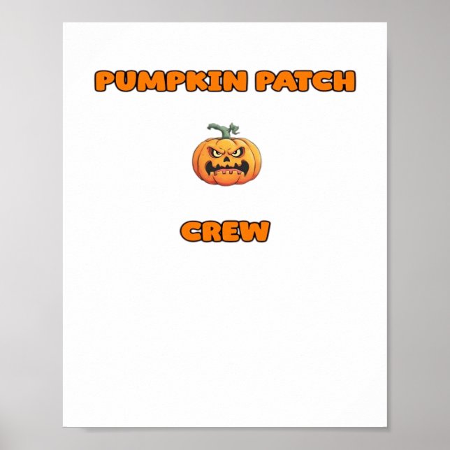 Pumpkin Patch Crew Matching Fall Outfits Classic T Poster (Framsidan)
