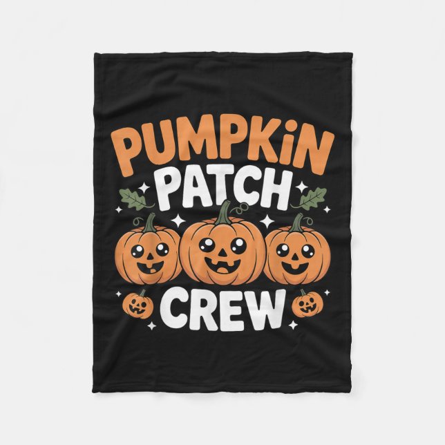 Pumpkin Patch Crew Matching Family Fall Autumn  Fleecefilt (Framsidan)