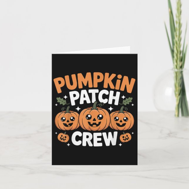 Pumpkin Patch Crew Matching Family Fall Autumn  Kort (Framsida)