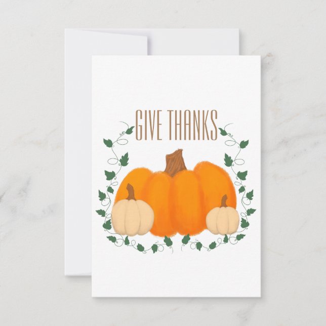 Pumpkin Patch Cute Fall Art-kort (Framsida)