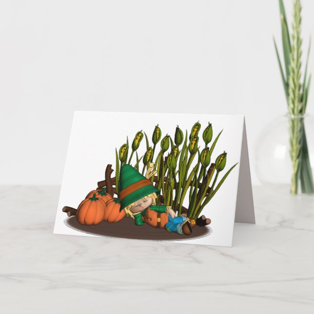 Pumpkin Patch Dreamer Thanksgiving Card Helgkort (Framsida)