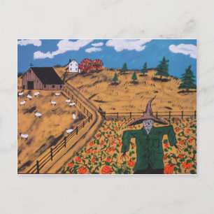 Pumpkin Patch-Fågelskrämma Vykort
