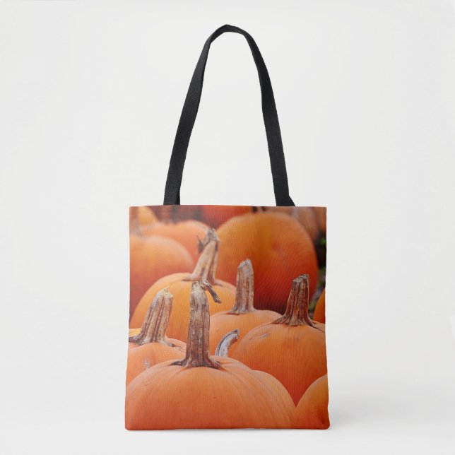Pumpkin Patch Fall Autumn Art Tote Bag Tygkasse (Framsida)
