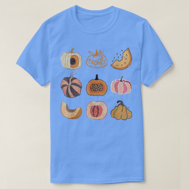 Pumpkin Patch Fall Harvest Pumpkin Season Lycklig  T Shirt (Design framsida)