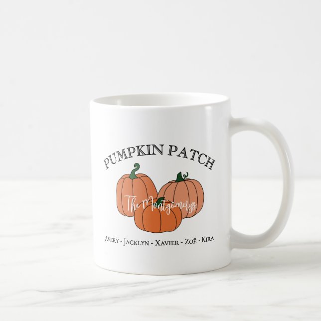 Pumpkin Patch Family or Company Employee Names Kaffemugg (Höger)
