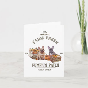 Pumpkin Patch Fransk Bulldog från den ursprungliga Kort
