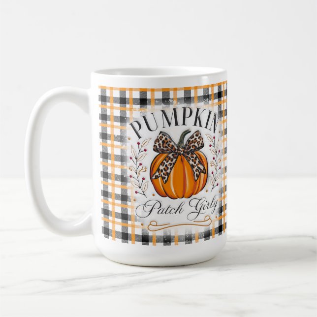 Pumpkin Patch Girly Fall Coffee Mugg (Vänster)