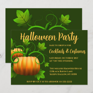 Pumpkin Patch Halloween fest-inbjudan Inbjudningar