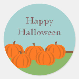 Pumpkin Patch Halloween Stickers Runt Klistermärke