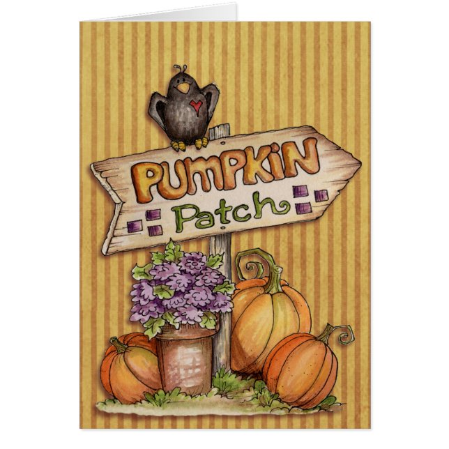 Pumpkin Patch Hälsningskort (Framsidan)