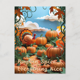 Pumpkin Patch Harvest Helg Vykort