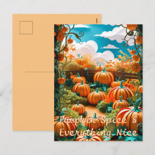 Pumpkin Patch Harvest Helg Vykort