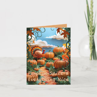 Pumpkin Patch Harvest Helgkort