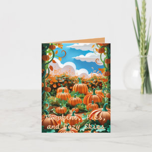 Pumpkin Patch Harvest Helgkort