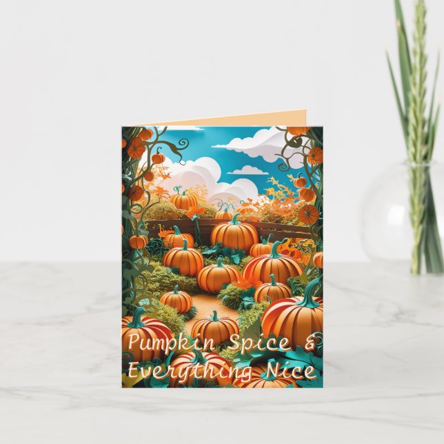 Pumpkin Patch Harvest Helgkort (Framsida)