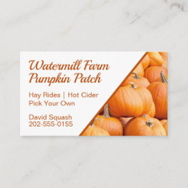 Pumpkin Patch Harvest Visitkort