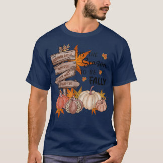 Pumpkin Patch Hayrides Maj Maze detta är säsongen  T Shirt