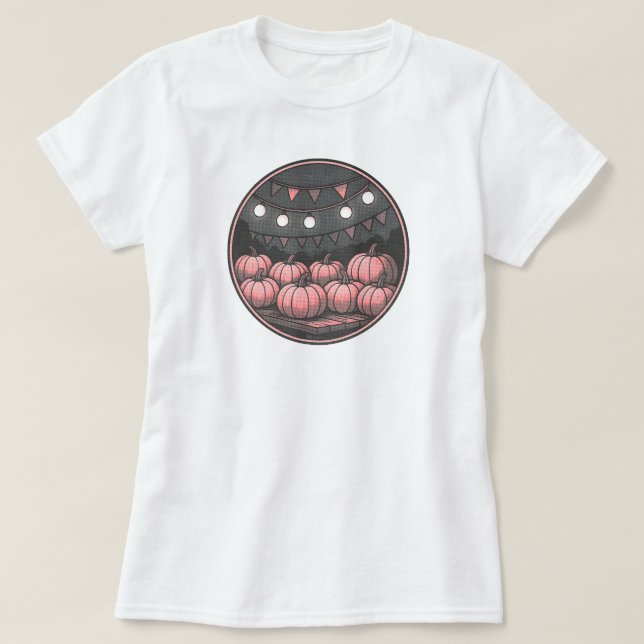 Pumpkin Patch - höstgårdsuppestival | ENDAST VITA T Shirt (Design framsida)