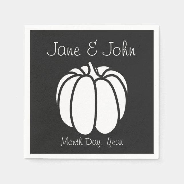 Pumpkin Patch i Black Napkins Pappersservett (Framsidan)
