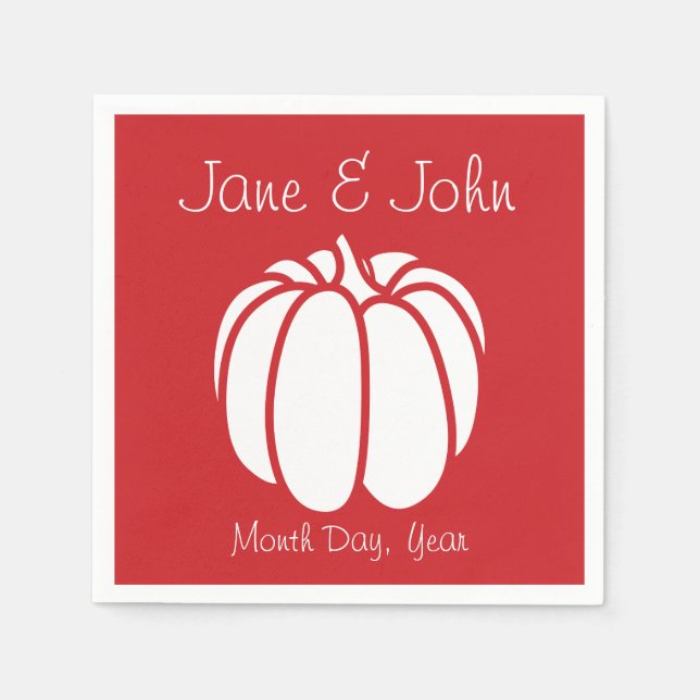 Pumpkin Patch i Cherry Napkins Pappersservett (Framsidan)