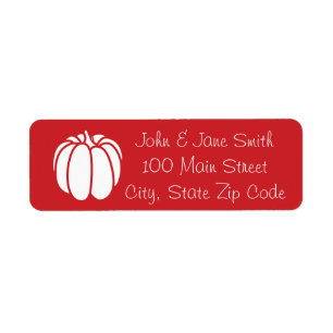 Pumpkin Patch i Cherry Return-adressetikett Returadress Etikett