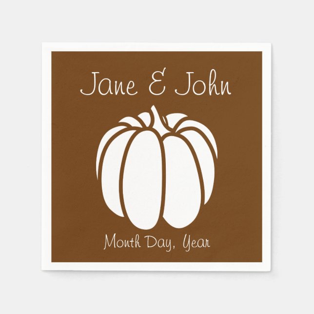 Pumpkin Patch i Chocolate Napkins Pappersservett (Framsidan)