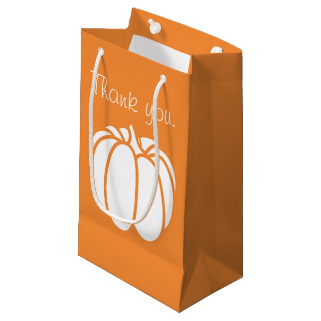 Pumpkin Patch i Orange Gift Bag (Framsidan Vinklad)
