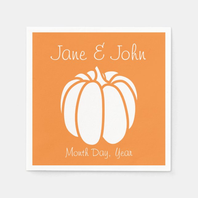 Pumpkin Patch i Orange Napkins Pappersservett (Framsidan)