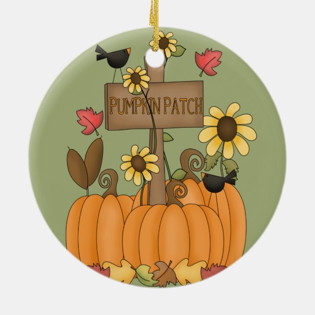 Pumpkin Patch Julgransprydnad Keramik (Baksidan)